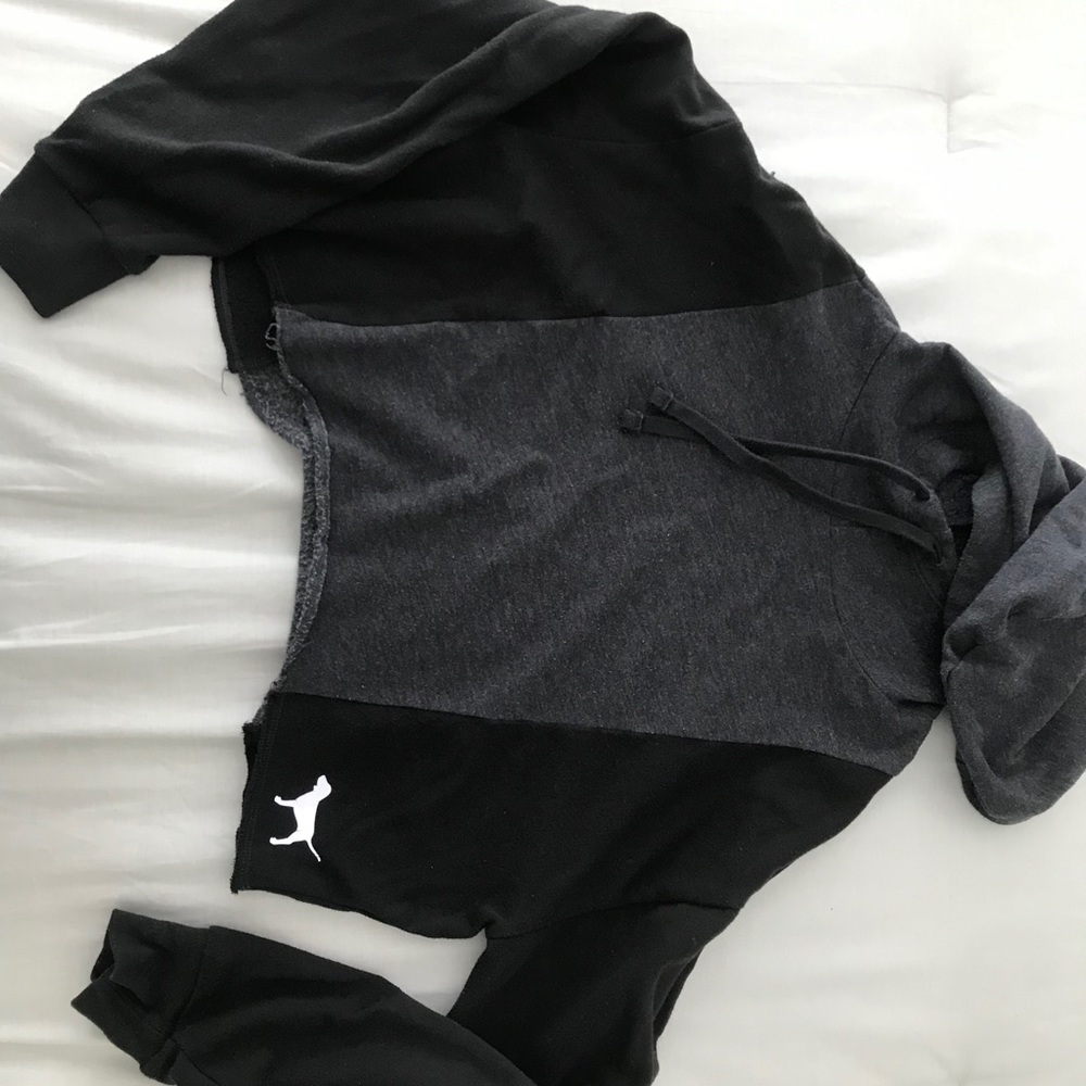 PINK Cropped fleece hoodie